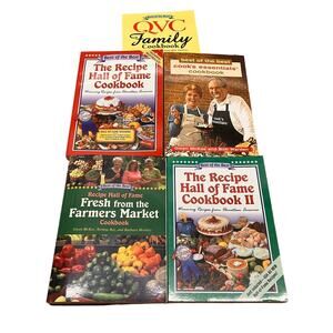 Cookbook Lot of 5- QVC, Recipe Hall of Fame, Farmer's Market, Cooks Essentials